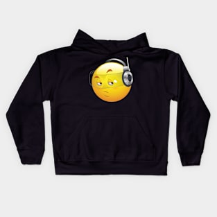 Chill Music Smiley Face Emoticon Kids Hoodie